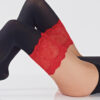 Latina 80 Denier Hold Ups - Black & Red