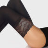 Roma 80 Denier Hold Ups - Black